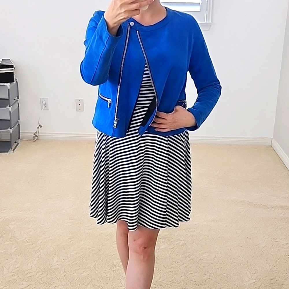 Sandro Suede Moto Jacket Size 2 = Small